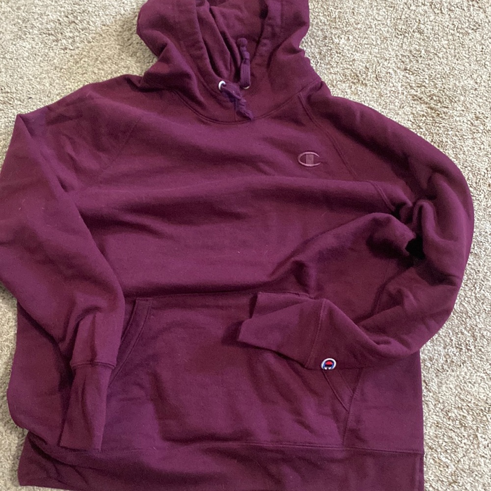 Champion hoodie burgundy. Like new